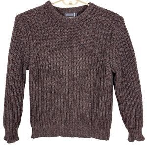 Fisherman Out Of Ireland XL Brown Chunky Knit Pullover Sweater 100% Wool Donegal